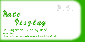 mate viszlay business card